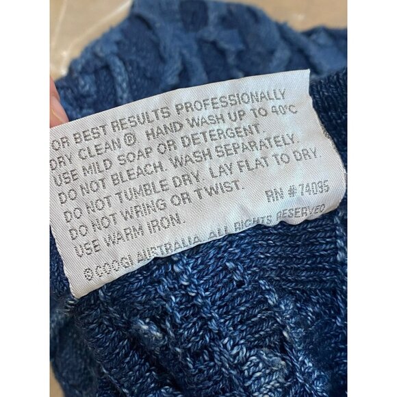 New Coogi 3D Vintage Blue Textured Sweater | Unisex Sweater or Sweater Dress | S - Picture 8 of 9